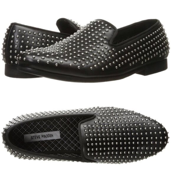 Steve Madden Men’s Studded Smoking Loafer Capitil - Picture 1 of 11